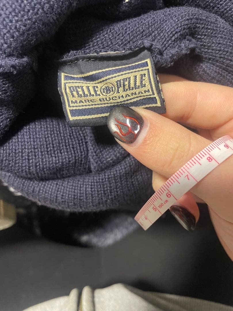 pelle pelle 総柄ビーニー　モノグラム　ニット帽　柄　rocawear