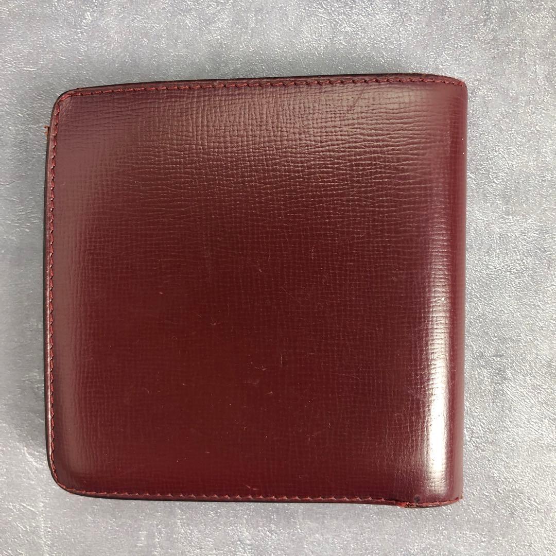 ✨️完備品✨️ カルティエ マストライン 二つ折り財布 グレインレザー ボルドー 赤