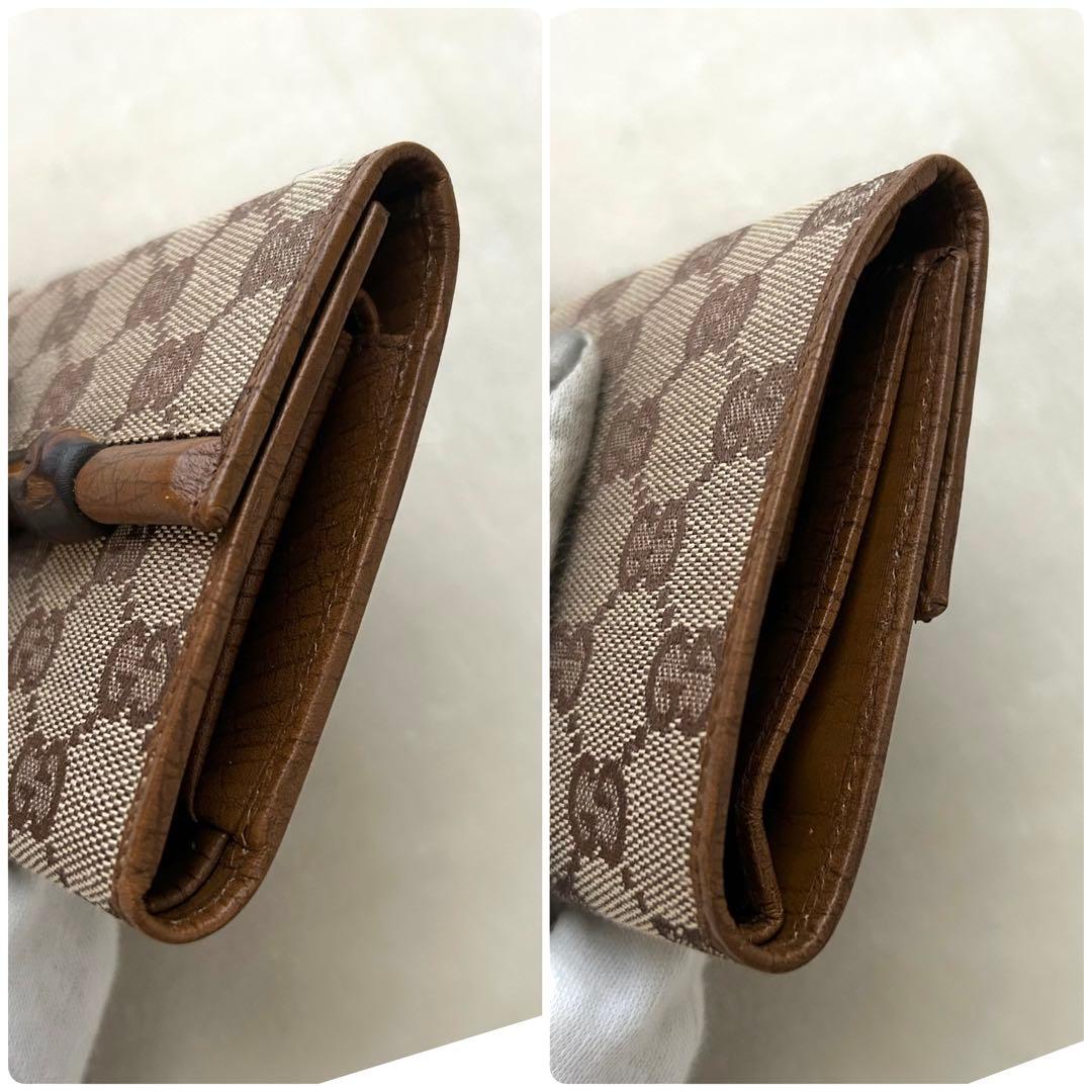 美品 GUCCI グッチ 三つ折り財布 折り財布 GGキャンバス