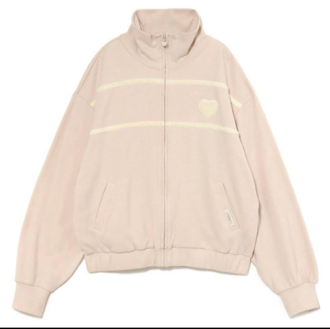 Milky pile heart zip tops & long pants上下