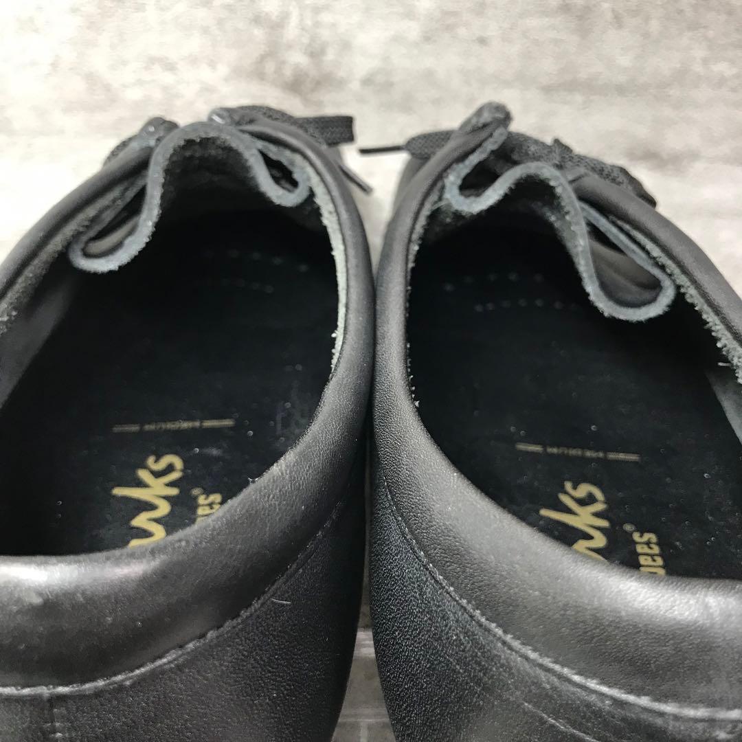 【美品】Clarks クラークス Wallabee レザー ブーツ　ブラック