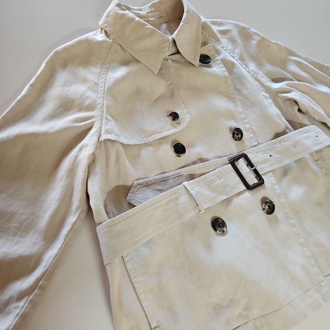 美品⭐MARGARET HOWELL リネンショートトレンチコート1 麻