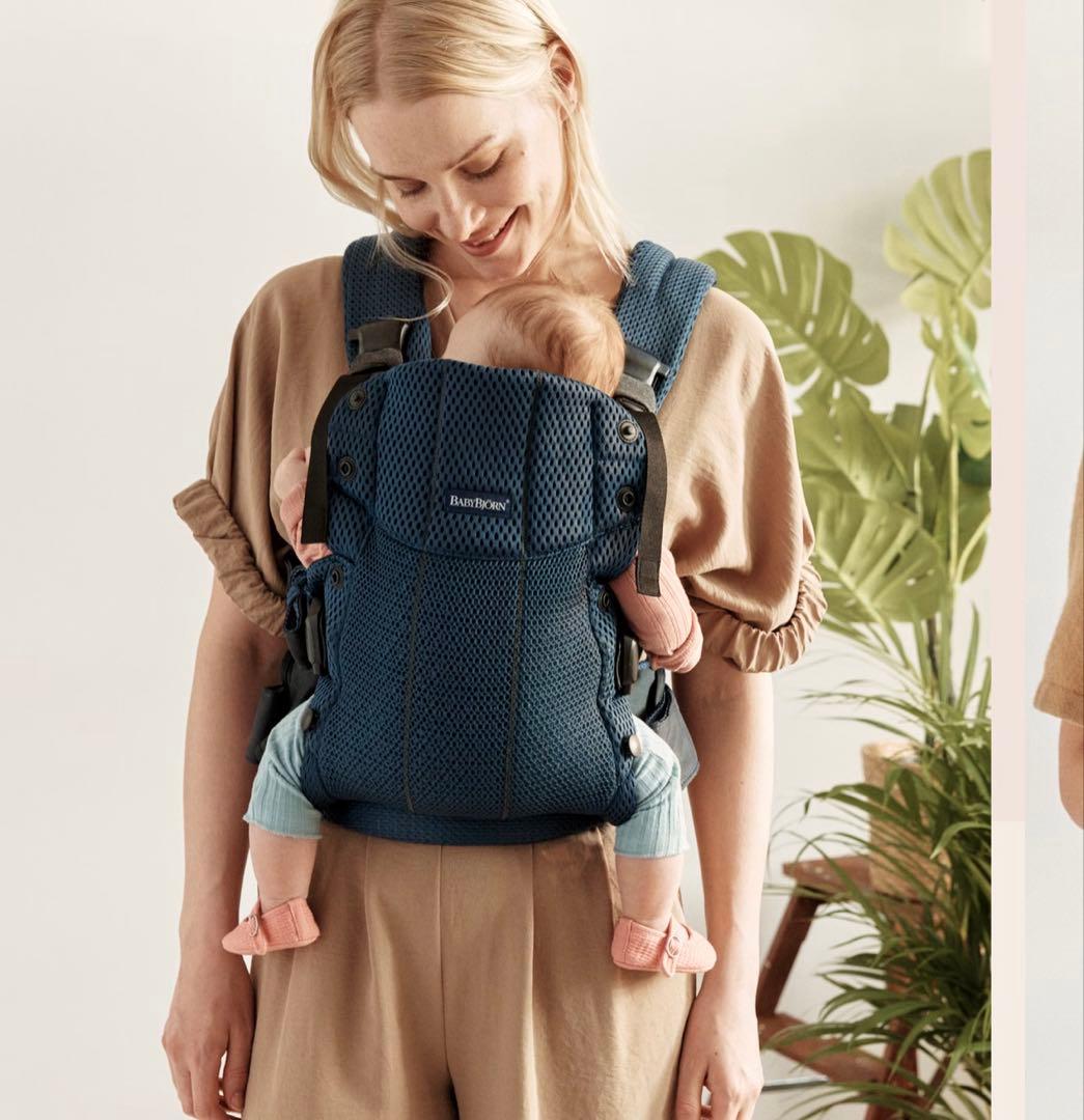 ベビービョルンBabyBjörn ベビーキャリアハーモニー ネイビーブルー 美品