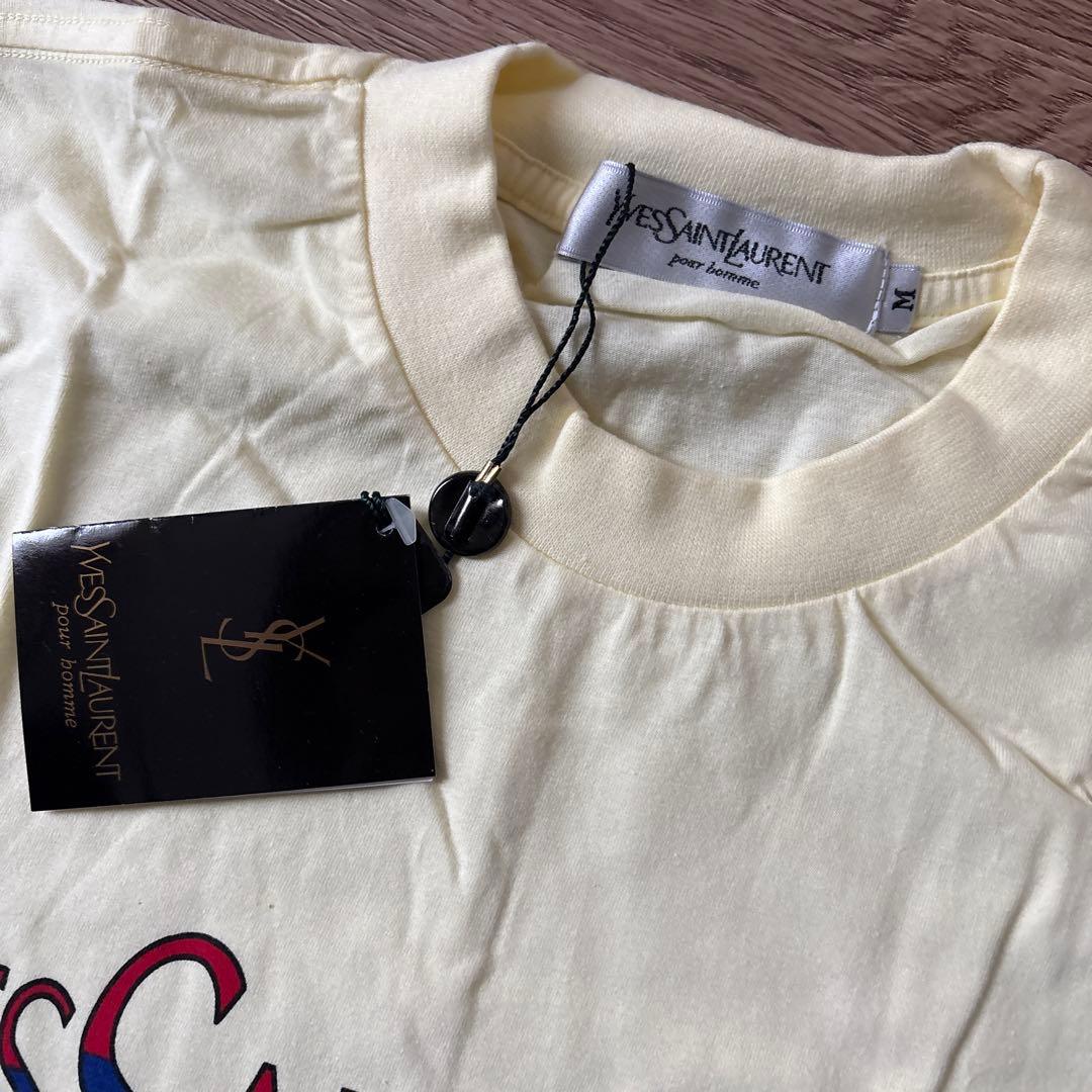 yves saint laurent イブサンローラン 黄色 Tシャツ 新品