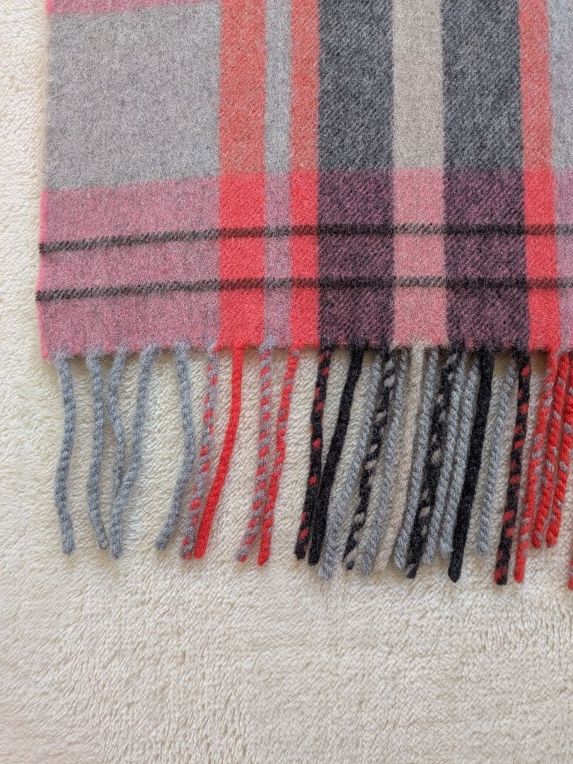 美品UNITED ARROWS×BEGG＆CO WOOL&アンゴラピンクチェック