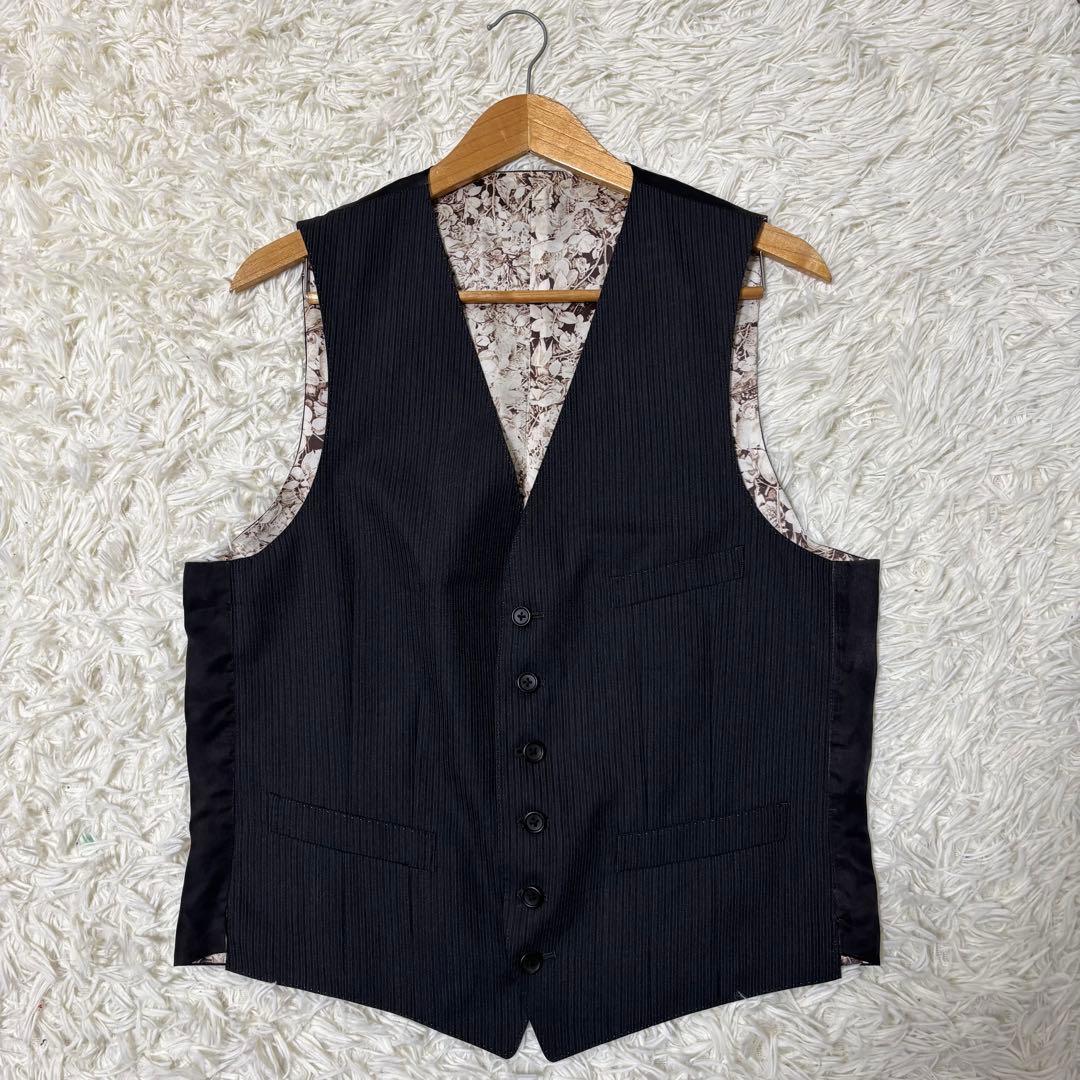 ポールスミス コレクション ベスト ジレ 花柄 ストライプ XL 大きいサイズ