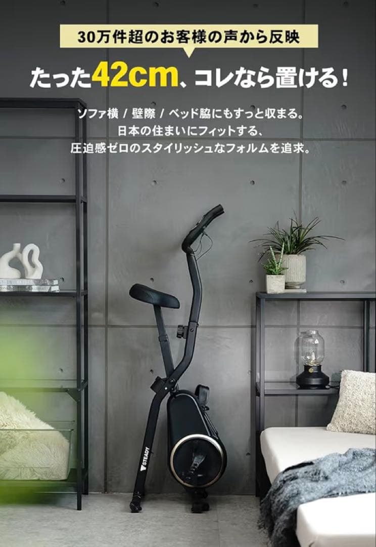 STEADY フィットネスバイク Neo 新品 静音 折りたたみ