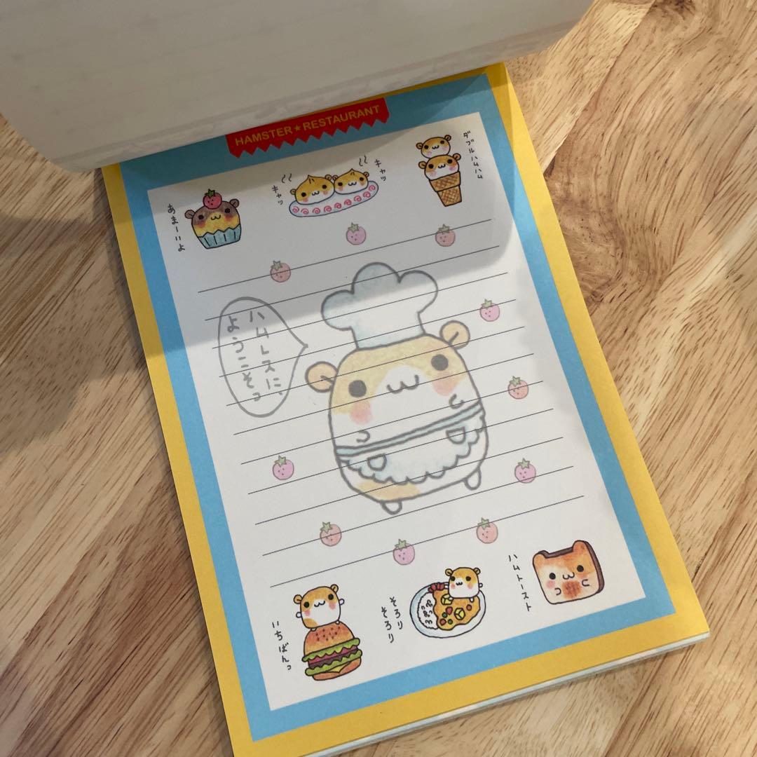 シ*」様 平成レトロ　ハムちゃん ハムスターレストラン メモ帳 当時物
