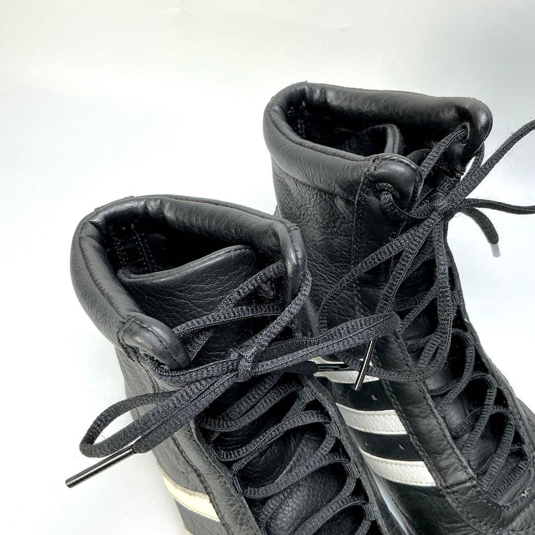 adidas　ボクシングシューズ　レスリング　ハイカット　ブラック　23cm