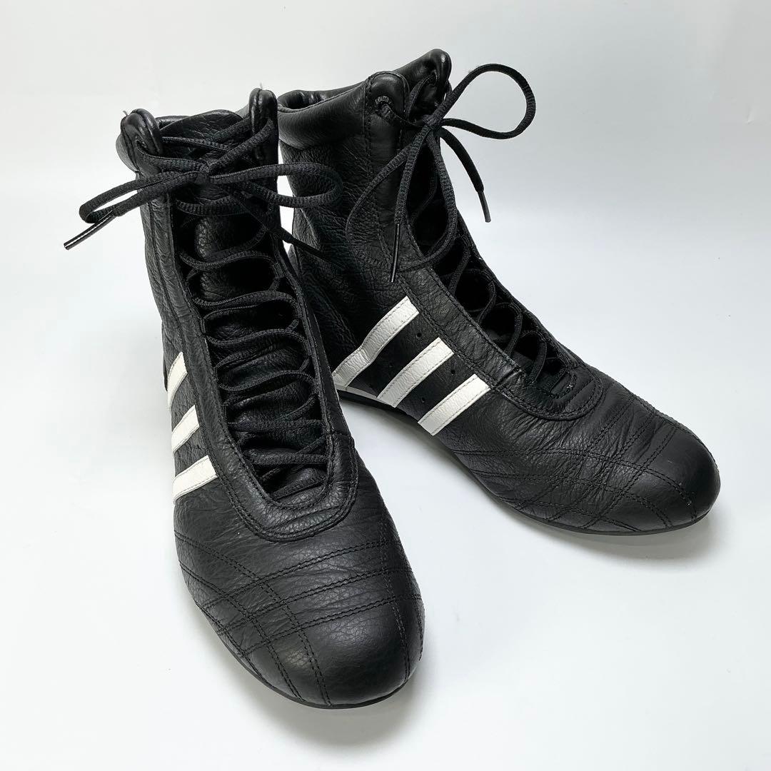 adidas　ボクシングシューズ　レスリング　ハイカット　ブラック　23cm
