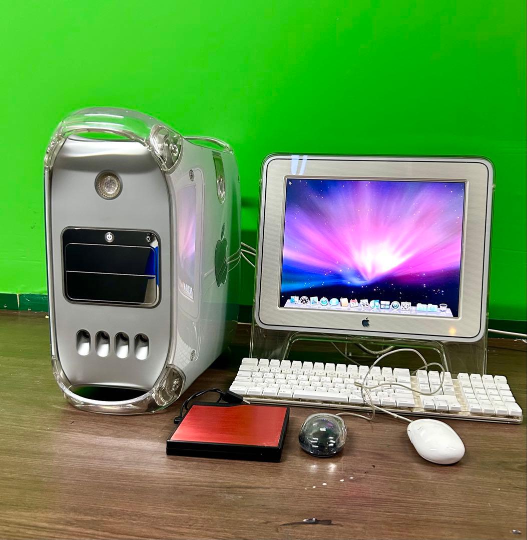 動作商品Apple power Mac Ｇ4ミラードドアとキーボードとマウスほか