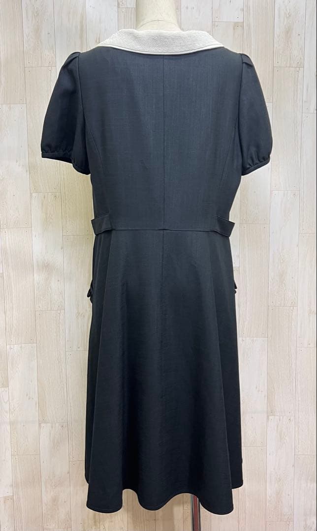 TO BE CHIC パールビジュー襟 2way パフスリーブ ワンピース 44