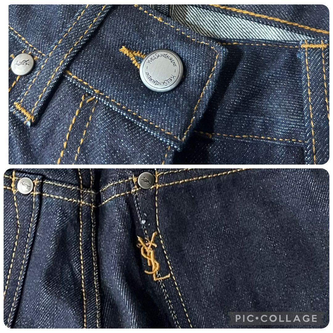イヴサンローランリヴゴーシュ 濃紺フレアデニムパンツ YSL y2k アーカイブ