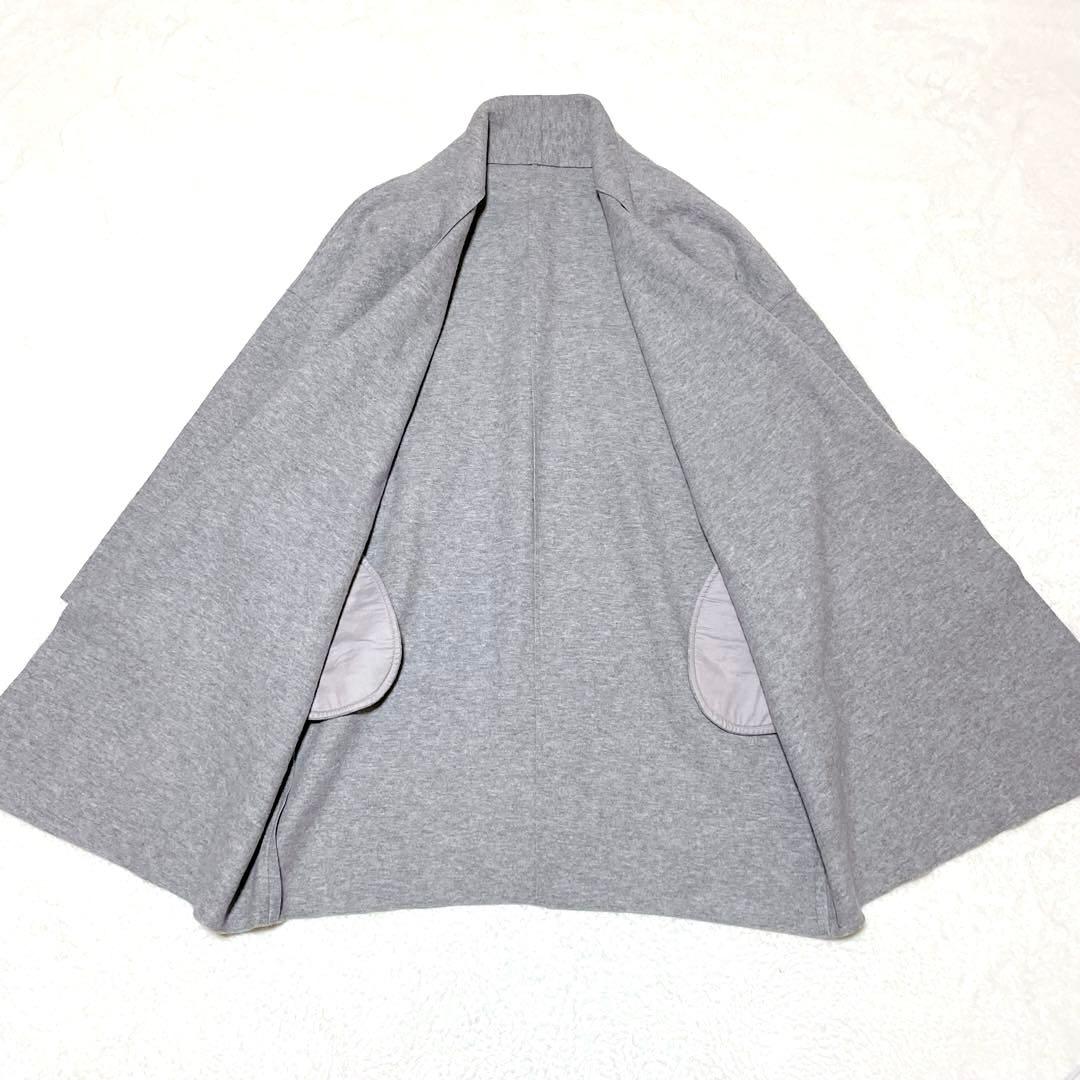 23区 コンプレストパイル ロングカーディガン グレー ウール 日本製 46