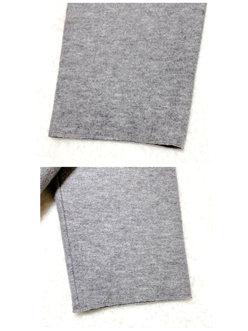 23区 コンプレストパイル ロングカーディガン グレー ウール 日本製 46