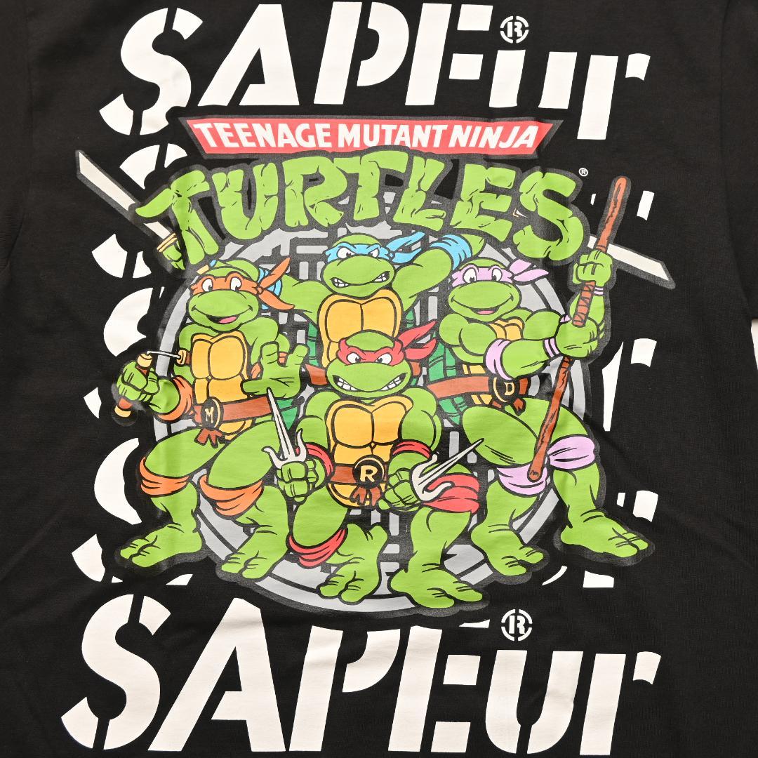 J*M様 SAPEur サプール タートルズ Tシャツ L ブラック 黒 半袖