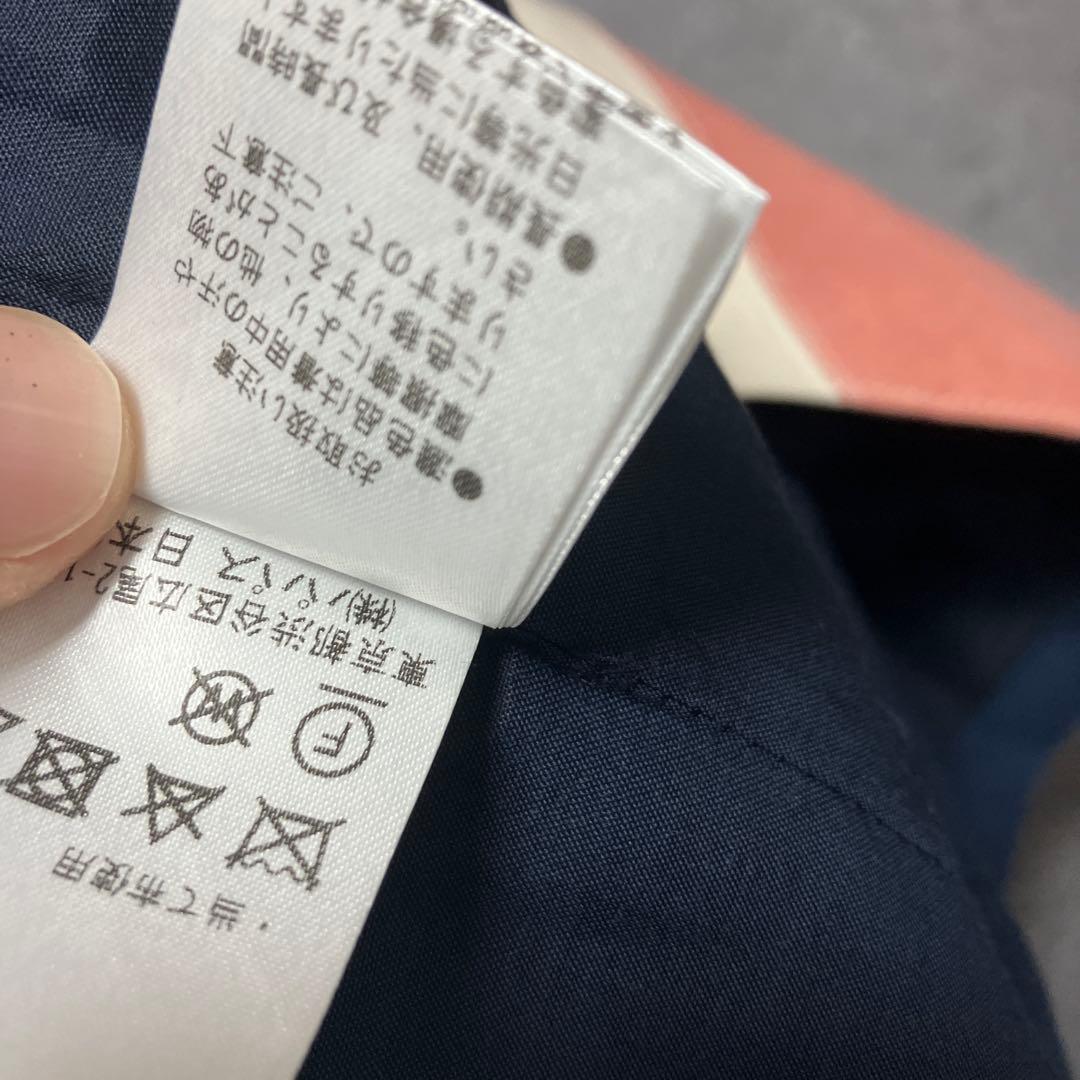 papas パッチワーク　コットンリネンカラフル　ベスト　L 美品