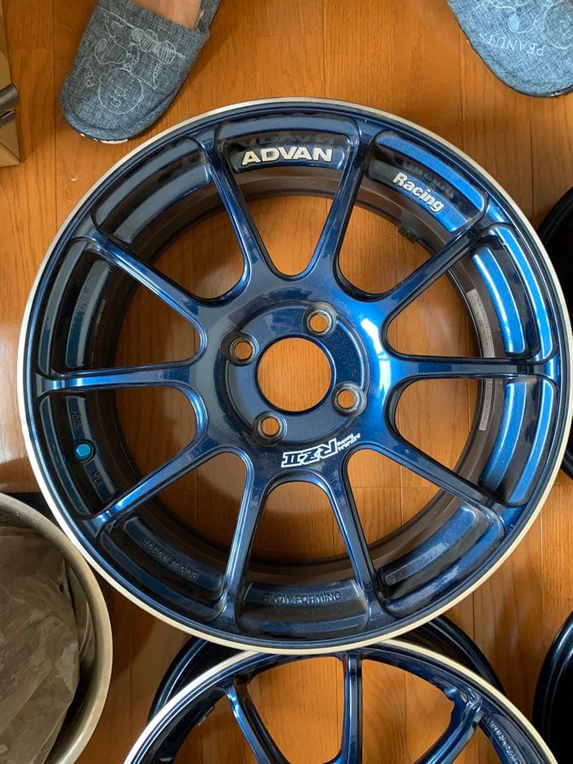 引き取り限定。S660に使用。前後異径サイズ。ADAVAN RZⅡ ブルー