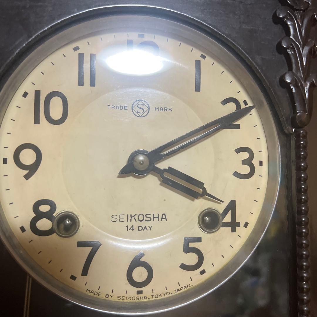精工舎　SEIKOSHA 14 DAY 木製掛時計