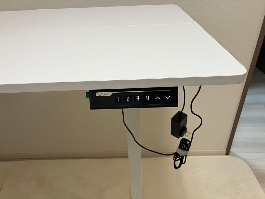 ※直接引き取り方のみお取引※ ErGear 電動高さ調整ホワイトデスク
