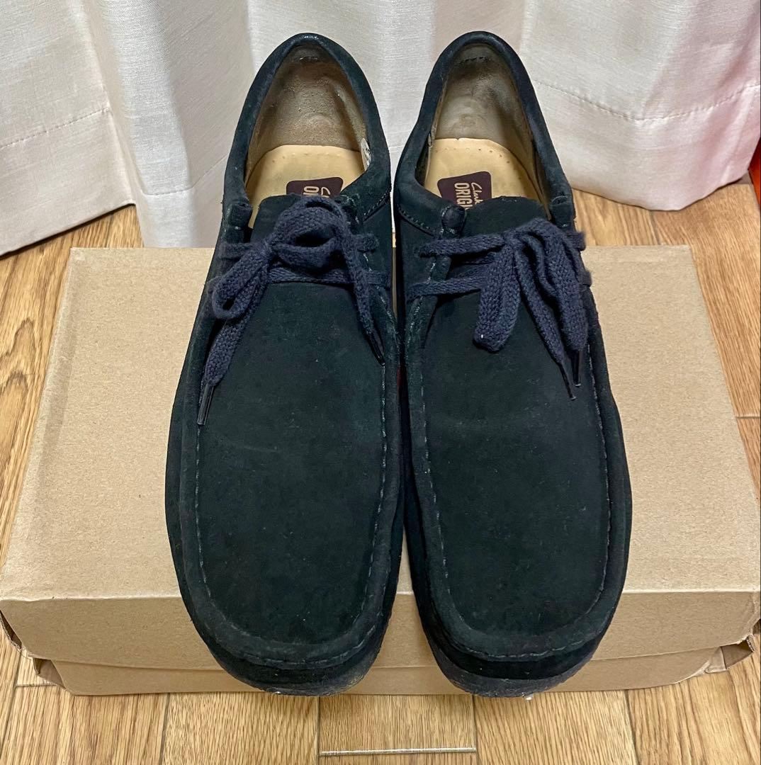 Clarks ワラビー ブラックスェード　27cm