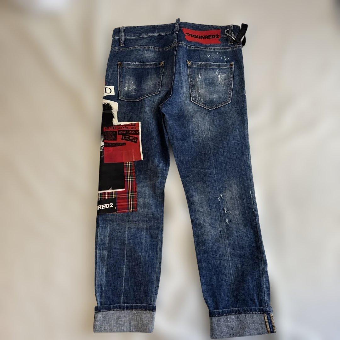 DSQUARED2 パッチワークデニムパンツレディース34サイズ