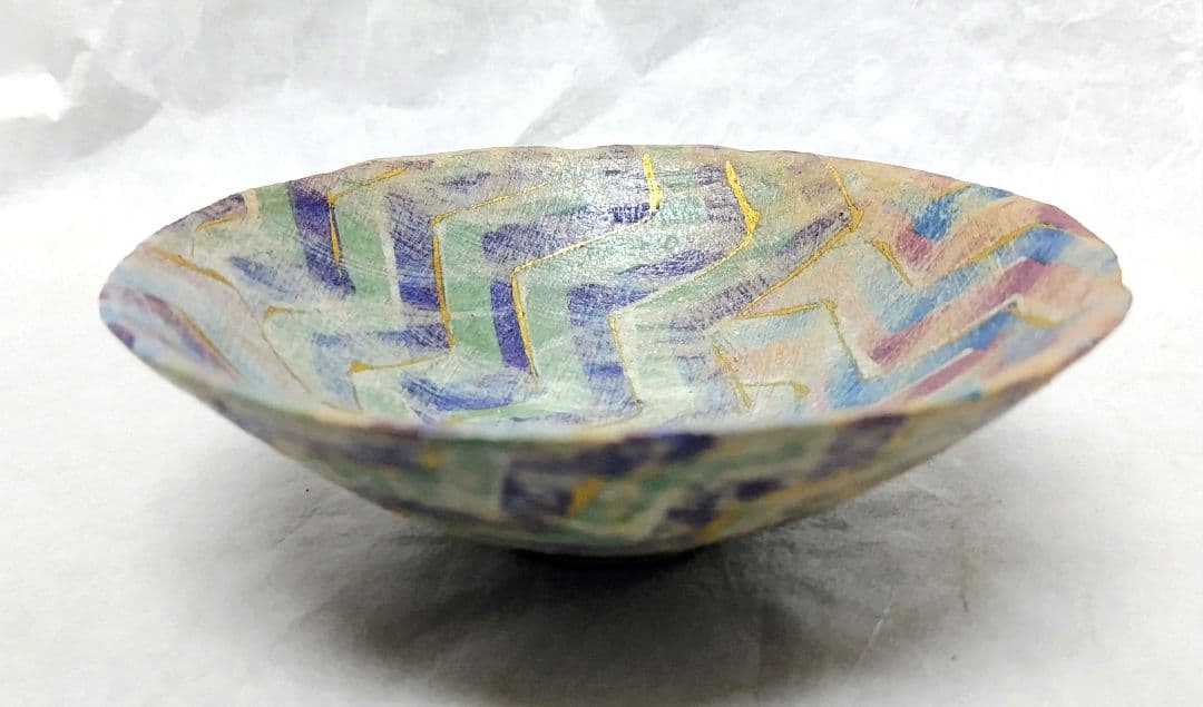 金彩文平碗 (杉浦康益 作) 未使用 新品同様