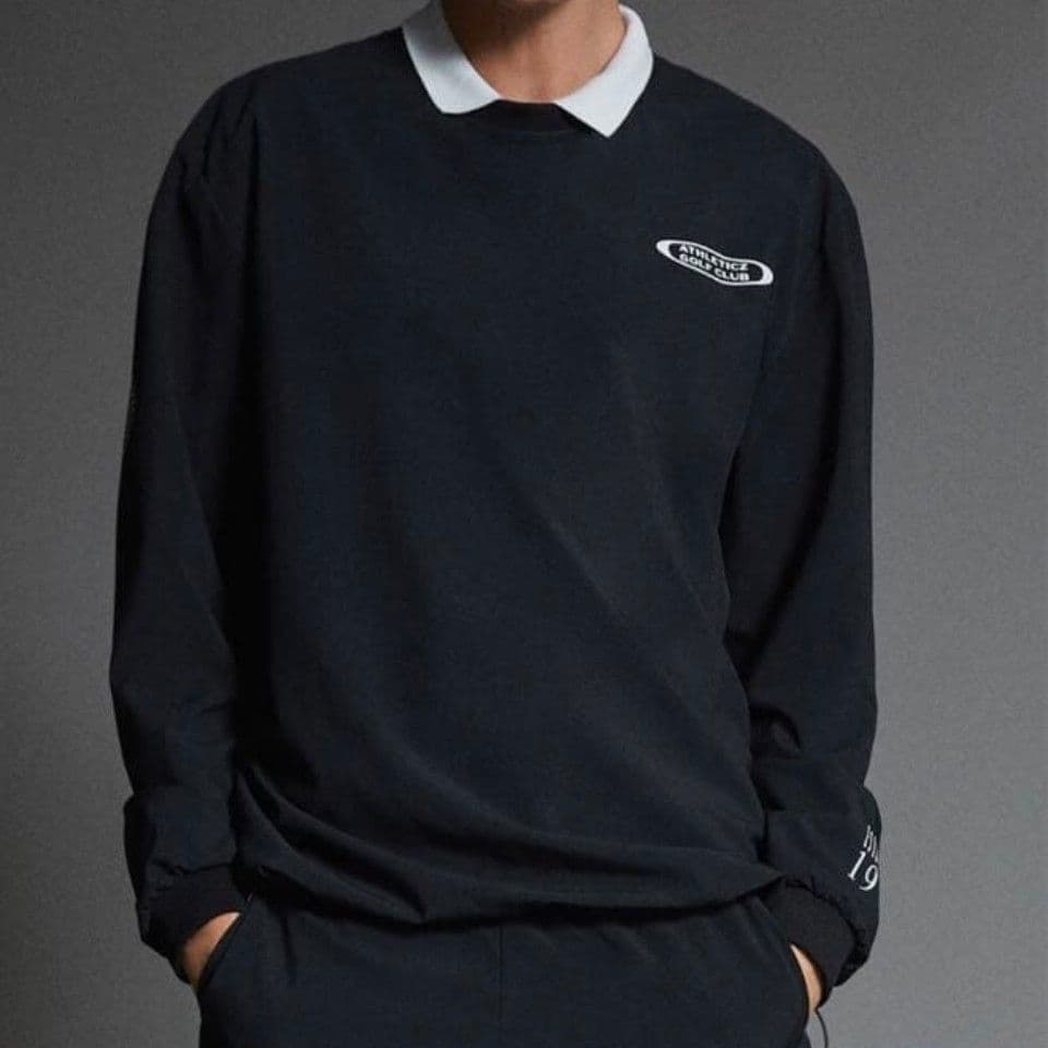 【極美品】ZARAゴルフ　クルーネックプルオーバー長袖　黒　M