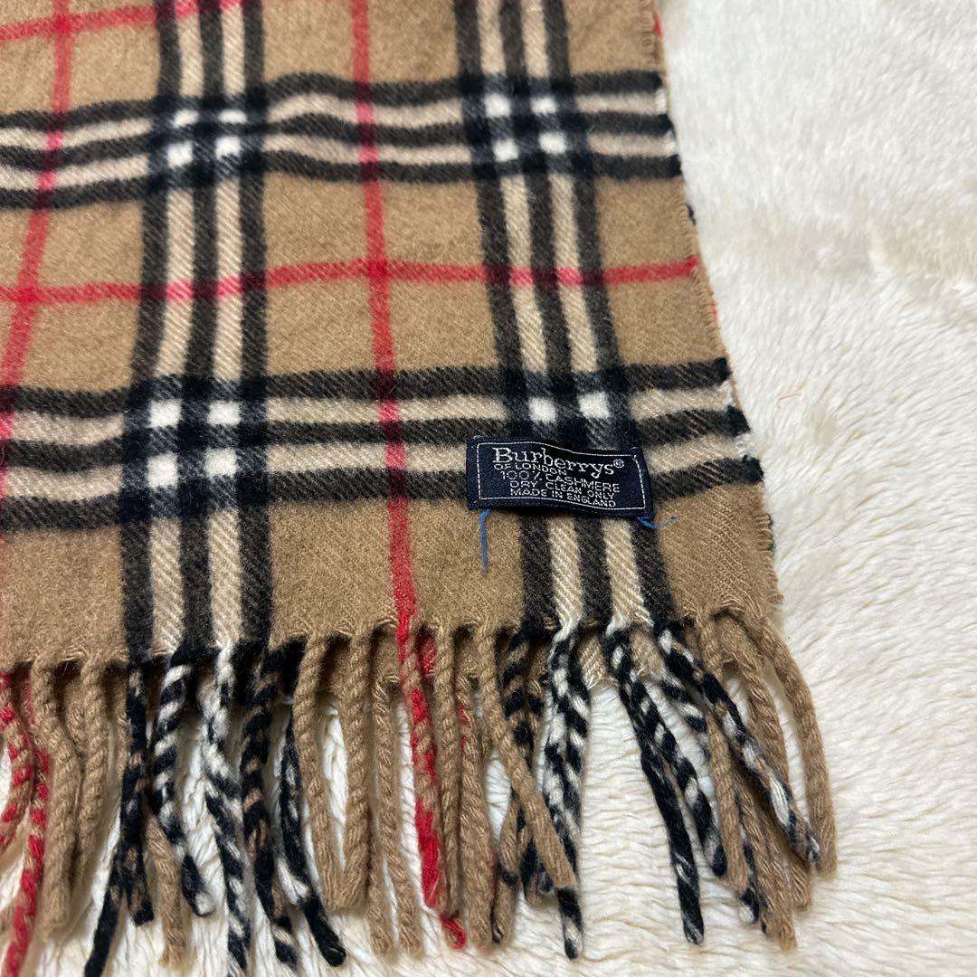 Burberrys バーバリー マフラーノバチェック カシミヤ100% 英国製