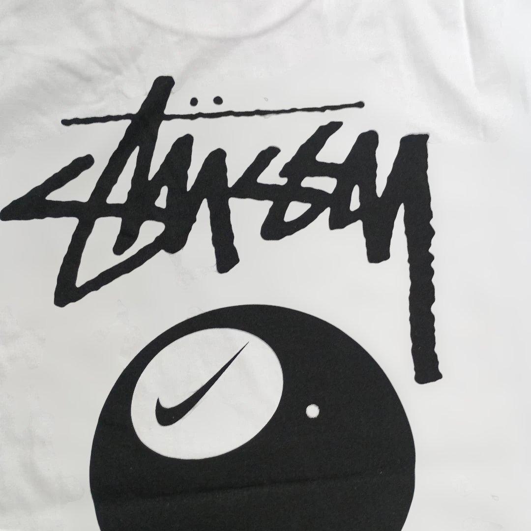 stussy×NIKEコラボTシャツ8ボールバックロゴサイズM