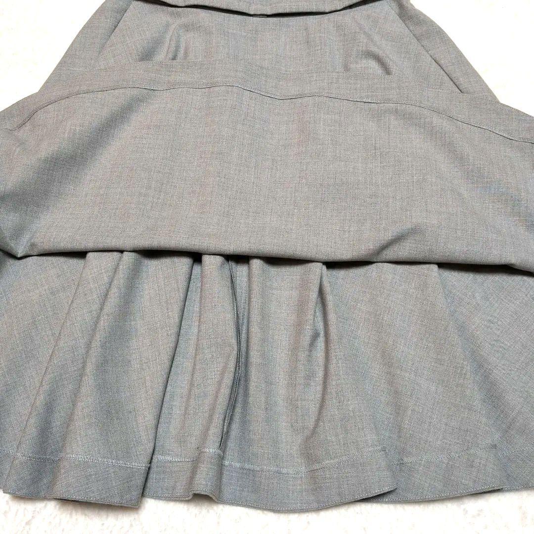 美品✨ FOXEY　タキシードフレア ワンピース　ソフィーグレー　リボン　38