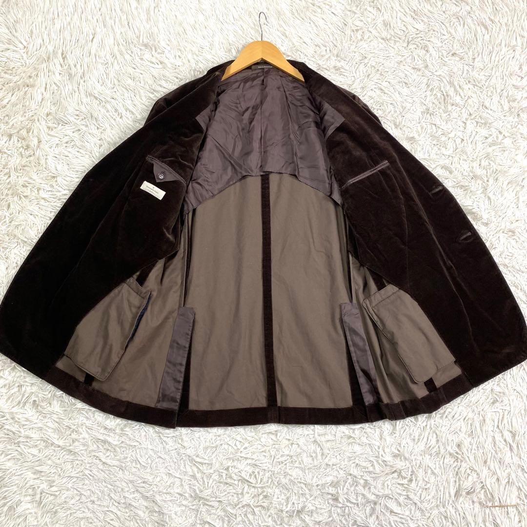 極美品✨希少2XL エルメネジルドゼニア ベロアストレッチテーラードジャケット