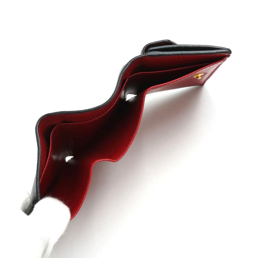 ✨未使用に近い✨　PRADA ミニ財布　ヴィッテロダイノ　シボ革　バイカラー