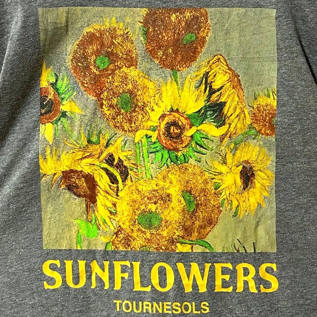 古着 90s Tシャツ ひまわり サンフラワー L ヴィンテージ アート 激レア
