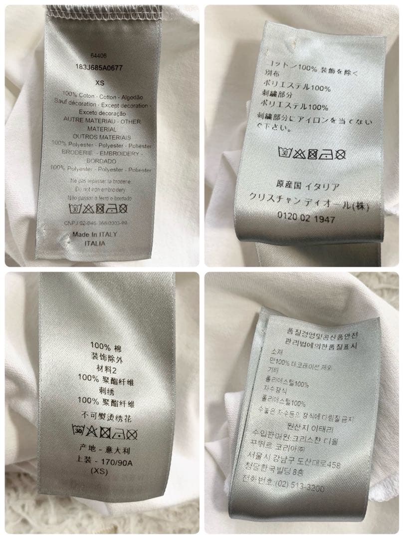 現行タグ　ディオールオム　エンブロイダリー　ロゴ　半袖Tシャツ　Dior