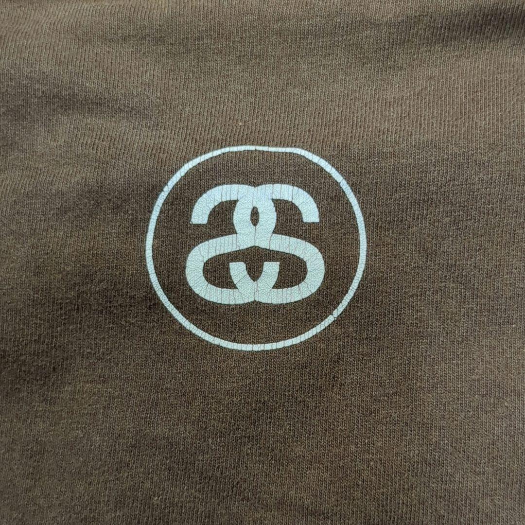 ✨90s！USA製！紺タグ✨old STUSSY NO4 短丈Tシャツ S 茶
