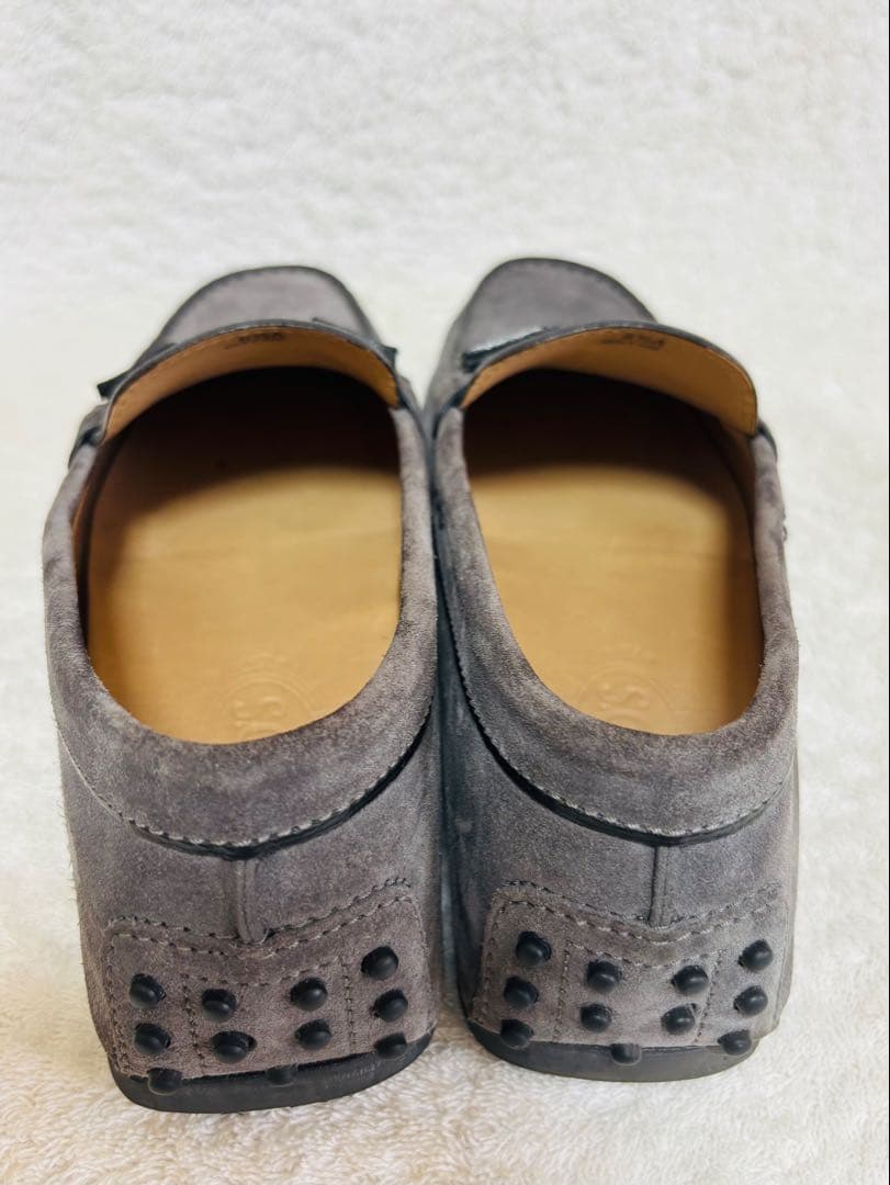 TOD'S トッズ モカシン ドライビングシューズ　メンズグレー6.5 [美品]