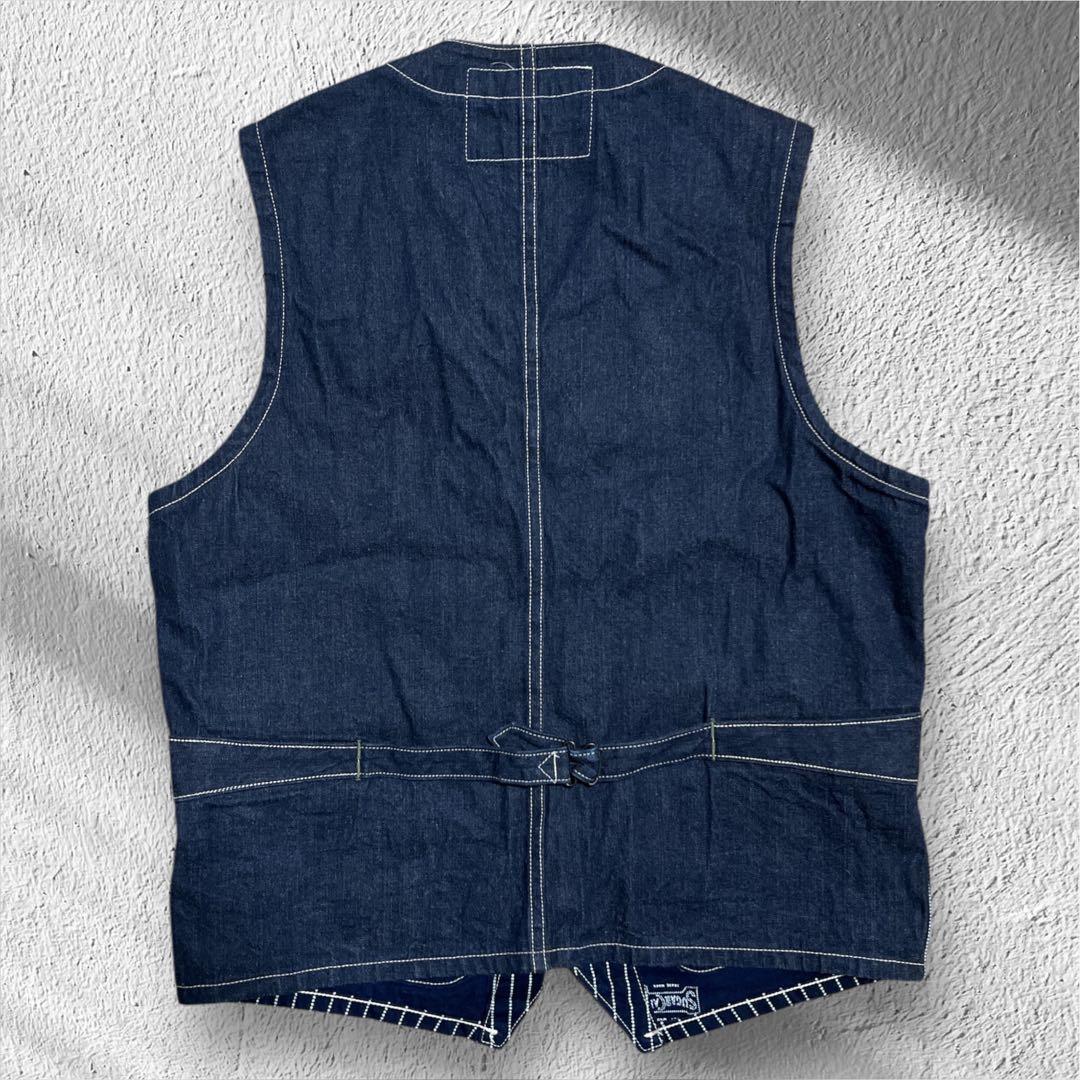 SUGAR CANE Star Denim ワークベスト 40 ウォバッシユ