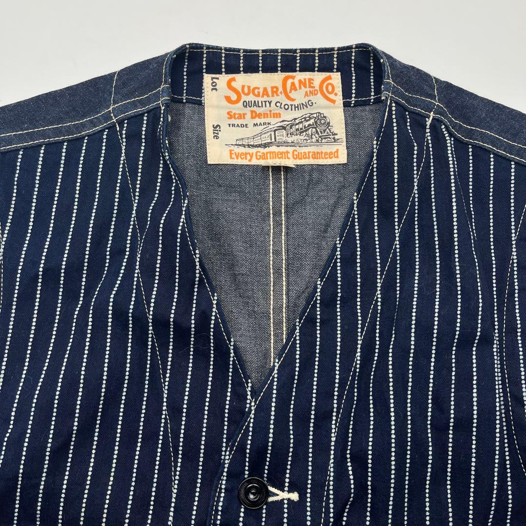 SUGAR CANE Star Denim ワークベスト 40 ウォバッシユ