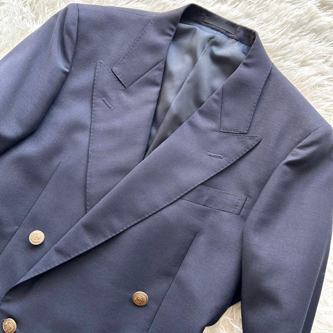 BURBERRY バーバリー　紺ブレ　テーラードジャケット　金ボタン　M相当