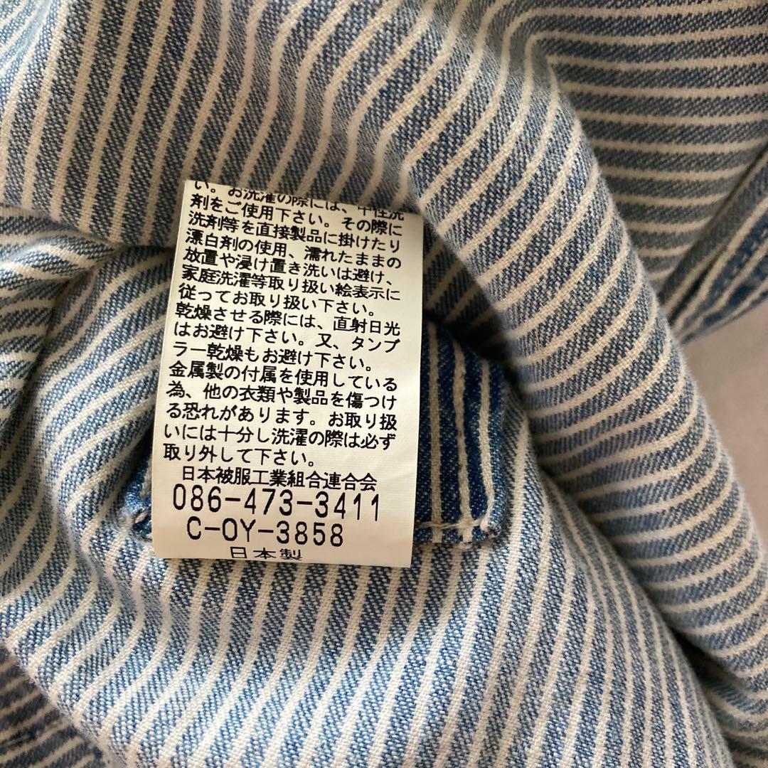 ジョンブルjohnbull ヒッコリーコート薄手モッズコートMメンズ古着