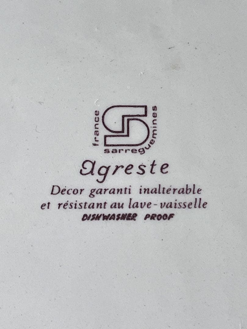 フランス SARREGUEMINES Agreste 大きなレクタングル3265