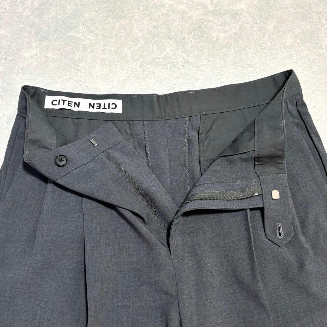 【美品】CITEN セットアップ 軽量 ジャケット ワイドパンツ M 春 グレー