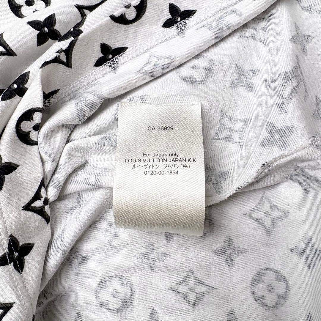 VUITTON 2023 モノグラム総柄 フード付きTシャツ LVチェーン
