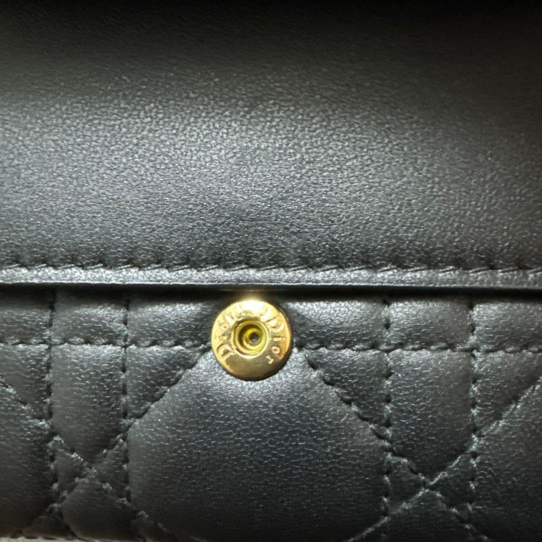 Lady Dior Lotus ウォレット カナージュ ラムスキン