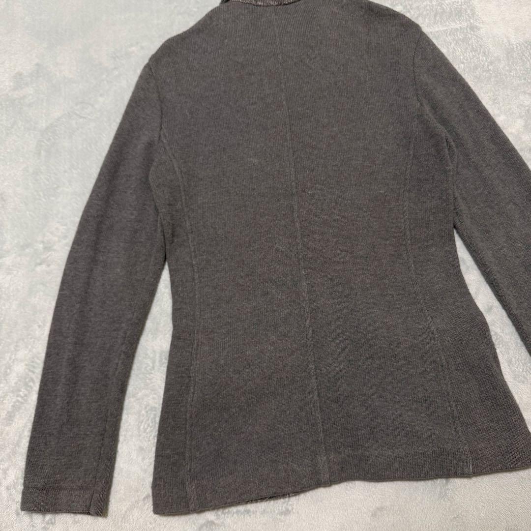 【アルマーニエクスチェンジ】テーラードニット　ジャケット　切り替え　アルパカ混