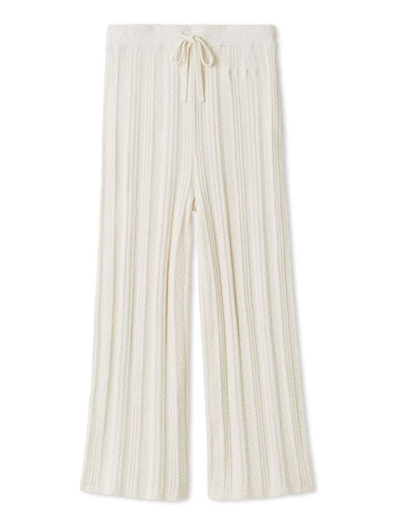 ジェラートピケ 調温スムーズィーランダムリブロングパンツ (OWHT)