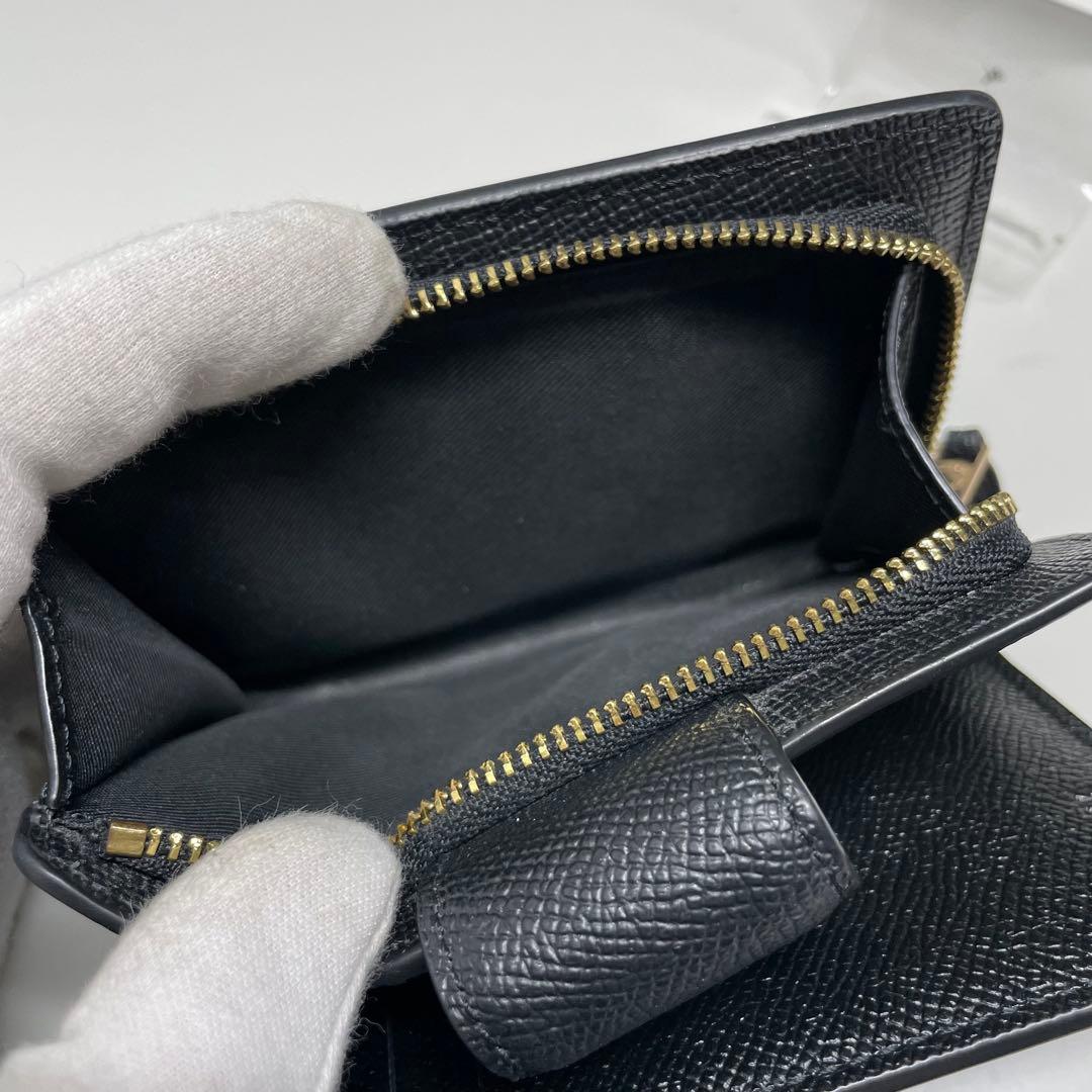 s*i様 COACH ブラック 二つ折り財布