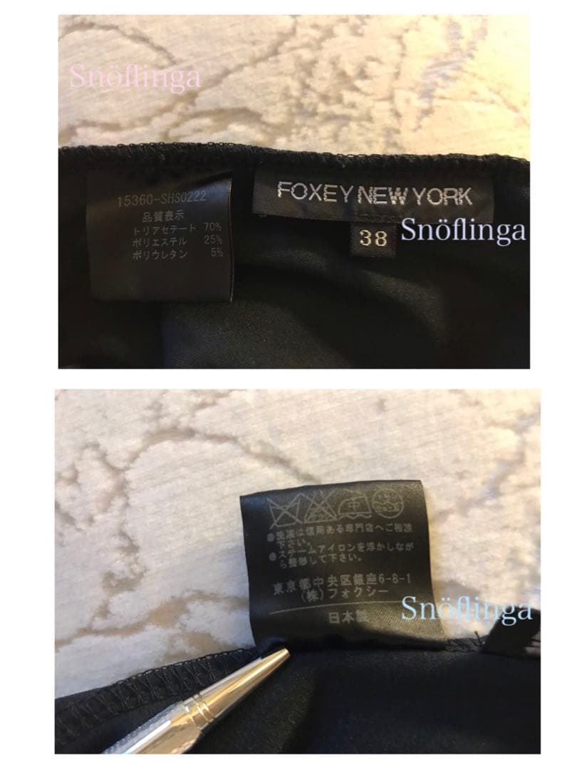 FOXEY velour ブラック　ドレス　ワンピース
