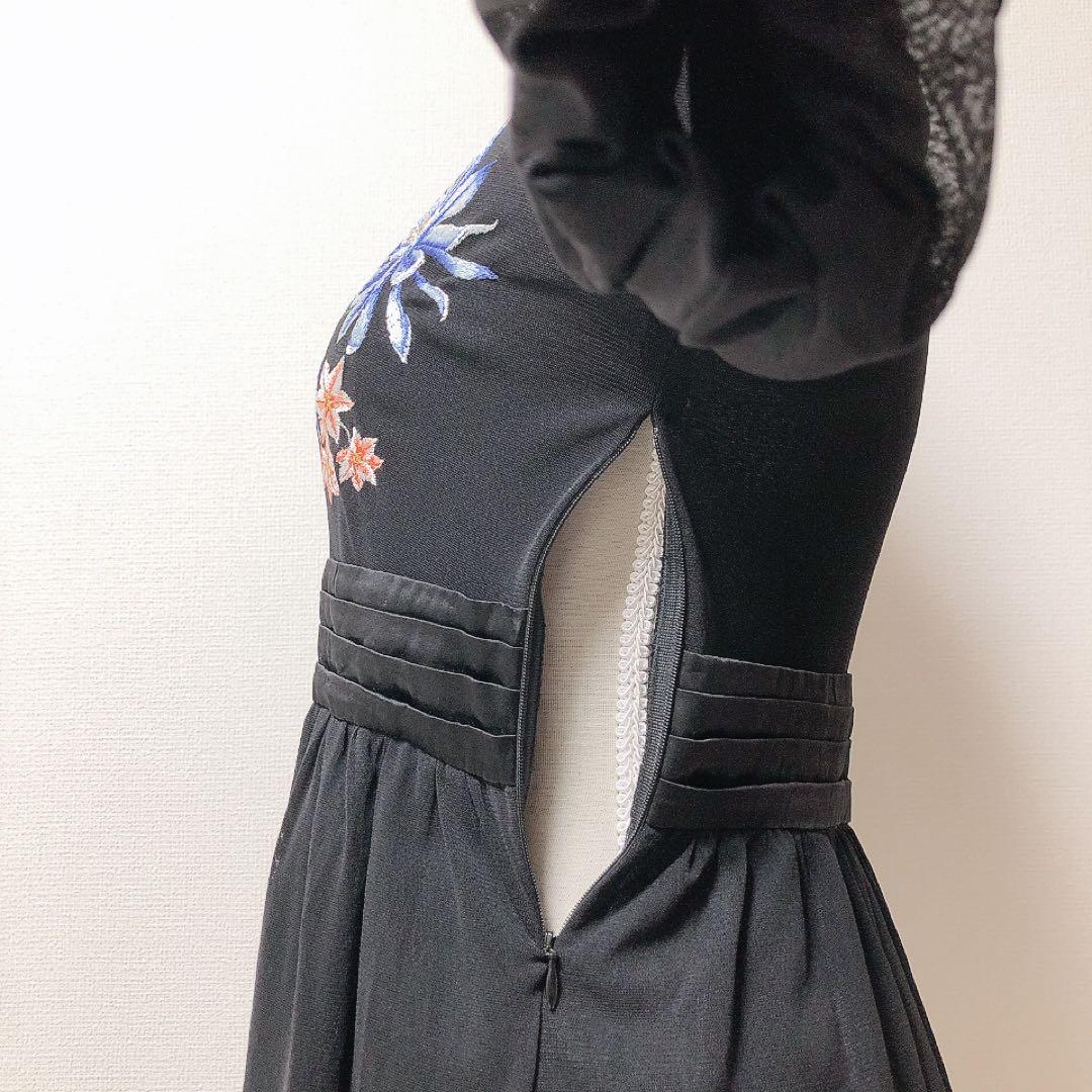 ヴィヴィアンタム★VIVIENNE TAM★パワーネット★ワンピース★花刺繍★0
